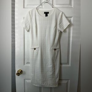 Stella & Julie White Texture Dress